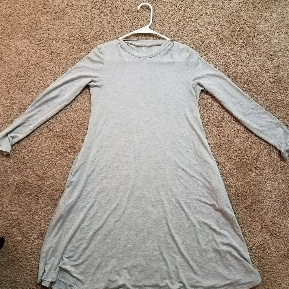 Gray midi dress